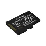 Kingston Technology 256GB microSDXC Canvas Select Plus Gen3 con velocidad de 150MB/s, clase A1, SKU SDCS3/256GB. Incluye adaptador de SD