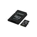 Tarjeta microSDXC Kingston Technology de 512GB con velocidad de 150MB/s según SKU SDCS3/512GB. Incluye adaptador de SD.