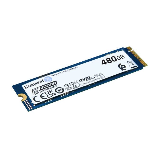 Kingston Technology Enterprise SSD 480GB PCIe 4.0 Kingston Technology 480GB DC2000B PCIe 4.0 M.2 2280 Enterprise SSD, SKU SEDC2000BM8/480G