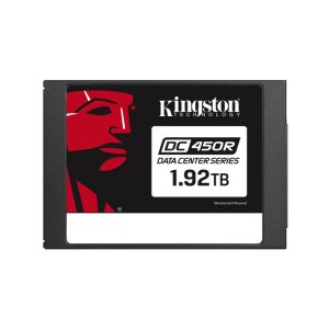 Vista del disco duro Kingston Technology DC450R con capacidad de 1,92 TB, interfaz Serial ATA III y tecnología 3D TLC. SKU: SEDC450R/1920G