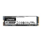 Imagen del Kingston Technology KC2500, un disco duro SSD M.2 NVMe con 250 GB de almacenamiento y tecnología PCI Express 3.0. SKU: SKC2500M8/250G
