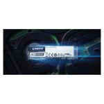 Disco duro Kingston Technology modelo KC2500 de 500 GB, formato M.2, con interfaz PCI Express 3.0 y tecnología NVMe 3D TLC. SKU: SKC2500M8/500G