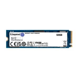 Disco duro Kingston NV2 con capacidad de 500GB, tipo M.2 PCI Express 4.0 NVMe y memoria 3D NAND, SKU SNV2S/500G