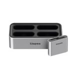 Estación de acoplamiento USB-C 3.2 Gen2 Kingston Technology Workflow con lector de tarjetas SD UHS-II de doble ranura - SKU: WFS-S