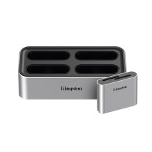 Estación de acoplamiento USB-C 3.2 Gen2 Kingston Technology Workflow con lector de tarjetas SD UHS-II de doble ranura - SKU: WFS-S