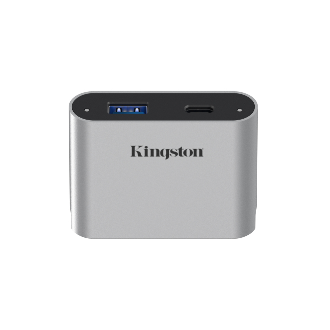 Kingston Technology miniHub USB 3.2 con USB-A y USB-C Hub mini de Kingston Technology con USB 3.2 Gen 1, 5G de velocidad, puertos USB-A y USB-C, SKU WFS-USB