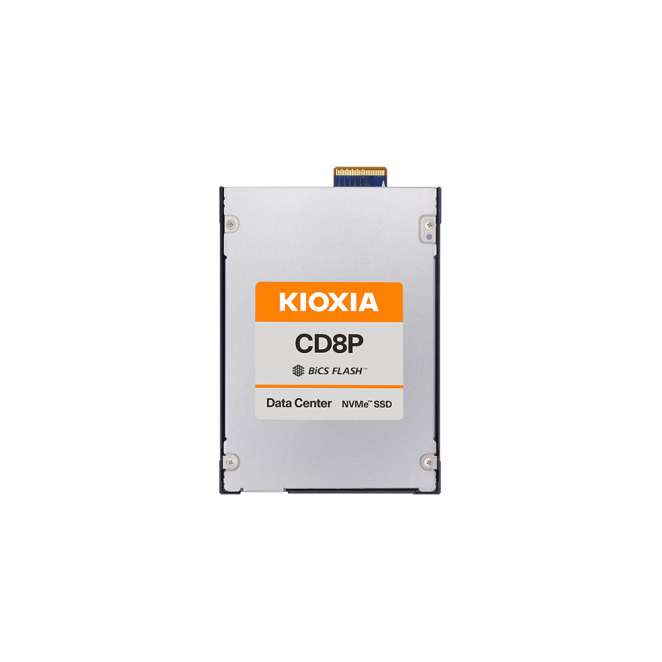 Kioxia NVMe E3.S PCIe 5.0 12.8TB BiCS FLASH TLC Disco duro Kioxia CD8P-V de 12.8 TB E3.S con PCI Express 5.0, tecnología NVMe y BiCS FLASH TLC, SKU KCD8XPJE12T8