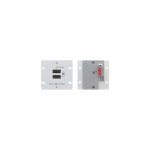 Imagen de la Kramer Electronics W-2UC(B), una placa de pared y cubierta de interruptor en color negro. SKU: 80-80228290