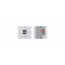Imagen de la Kramer Electronics W-2UC(B), una placa de pared y cubierta de interruptor en color negro. SKU: 80-80228290