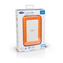 LaCie Rugged Mini disco duro externo de 2 TB con velocidad de 5400 RPM, conexión Micro-USB B 3.2 Gen 1, en colores naranja y plata. SKU: 9000298