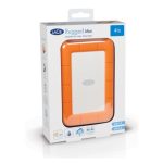 LaCie Rugged Mini disco duro externo de 4 TB con velocidad de 5400 RPM, micro-USB B 3.2 Gen 1, color naranja, SKU 9000633