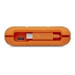 LaCie Rugged USB-C disco duro externo de 5 TB, USB Tipo C 3.2 Gen 1, en colores gris y amarillo. SKU: STFR5000800