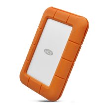 LaCie Rugged USB-C disco duro externo de 5 TB, USB Tipo C 3.2 Gen 1, en colores gris y amarillo. SKU: STFR5000800