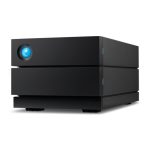 Vista frontal de la unidad de disco múltiple Seagate 2big RAID de 28 TB para escritorio, SKU STHJ28000800, en color negro