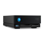 LaCie 1big Dock disco duro externo en negro con 18 TB, 7200 RPM y conexiones USB Type-A / USB Type-C. SKU: STHS18000800