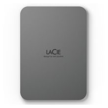 Disco duro externo LaCie Mobile Drive Secure de 2 TB con conexión USB Tipo C 3.2 Gen 1 en color gris, SKU STLR2000400