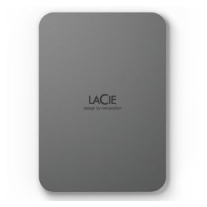 Disco duro externo LaCie Mobile Drive Secure de 2 TB con conexión USB Tipo C 3.2 Gen 1 en color gris, SKU STLR2000400