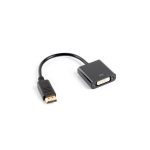 Adaptador de cable de vídeo Lanberg AD-0007-BK de 0,1 metros, DisplayPort a DVI-D en color negro, SKU AD-0007-BK