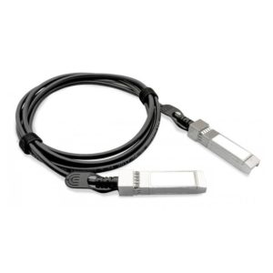 Imagen del cable de fibra óptica Lenovo con InfiniBand de 3 metros, modelo SFP+ en color negro, SKU 00YL637