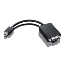 Adaptador de cable de video Lenovo modelo 0A36536, tipo VGA (D-Sub) con Mini DisplayPort en color negro