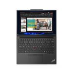 Vista lateral del Lenovo ThinkPad E14 Gen 6, portátil con Intel Core Ultra 5 125U, pantalla WUXGA de 14 pulgadas, 16GB DDR5-SDRAM, 512GB SSD, Wi-Fi 6E y Windows 11 Pro. SKU: 21M7002LPB