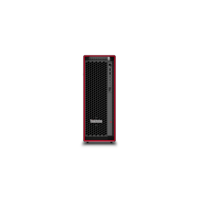 Lenovo ThinkStation P5 Intel® Xeon® W w5-2445 64 GB DDR5-SDRAM 1 TB SSD NVIDIA RTX A4000 Windows 11 Pro for Workstations Torre Puesto de trabajo Negro, Rojo 1 Lenovo ThinkStation P5 torre vista frontal