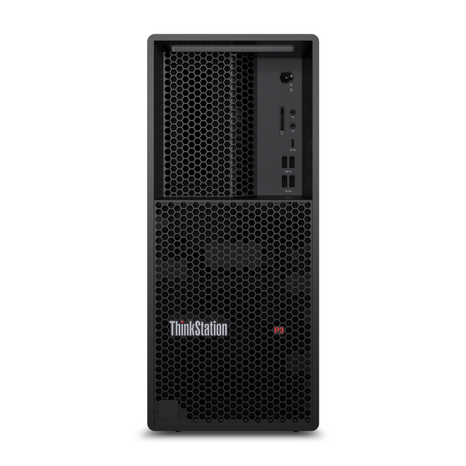 Lenovo ThinkStation P3 Torre Intel Core i9 con 64GB DDR5 y 2TB SSD Lenovo ThinkStation P3 Tower, procesador Intel Core i9 i9-14900K, 64 GB de RAM DDR5, 2 TB de SSD, Windows 11 Pro, SKU 30GS00C6PB. Torre de trabajo negra.