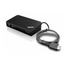 Imagen de la base para portátil y replicador de puertos Lenovo con conexión alámbrica USB 3.2 Gen 1 Type-A, modelo 40A40090EU, en color negro