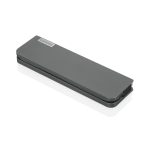 Imagen del Lenovo USB-C Mini Dock alámbrico en color gris, compatible con USB 3.2 Gen 1 y USB 3.1 Gen 1, SKU 40AU0065EU