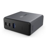Imagen del Lenovo X9 Charging GaN Dock alámbrico USB 3.2 Gen 2 Type-C en color gris, SKU 40BD0065EU