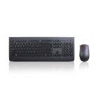 Teclado y ratón Lenovo 4X30H56823 inalámbricos en color negro para oficina, distribución en español y RF