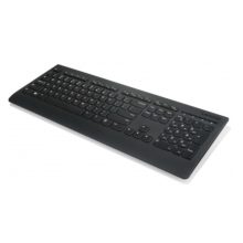 Teclado inalámbrico Lenovo 4X30H56868 universal RF con distribución QWERTY en español y color negro