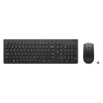 Teclado Lenovo modelo 4X31N50739 con ratón incluido, conexión RF inalámbrica, disposición QWERTY en Español y color Negro