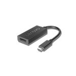Adaptador de cable de vídeo Lenovo de 0,2 m, USB Tipo C a DisplayPort, en color negro. SKU: 4X90Q93303