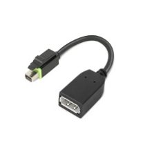 Adaptador de cable de vídeo Lenovo Mini DisplayPort a DisplayPort en color negro, SKU 4X90Q93975