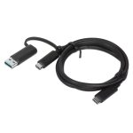 Cable USB de 1 metro Lenovo 4X90U90618 con USB 3.2 Gen 1, conectores USB A y USB C, color negro