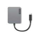 Lenovo 4X91A30366 base para portátil y replicador de puertos alámbrico USB 2.0 Type-C gris con diseño compacto y múltiples puertos