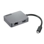 Lenovo 4X91A30366 base para portátil y replicador de puertos alámbrico USB 2.0 Type-C gris con diseño compacto y múltiples puertos