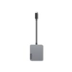 Lenovo 4X91A30366 base para portátil y replicador de puertos alámbrico USB 2.0 Type-C gris con diseño compacto y múltiples puertos