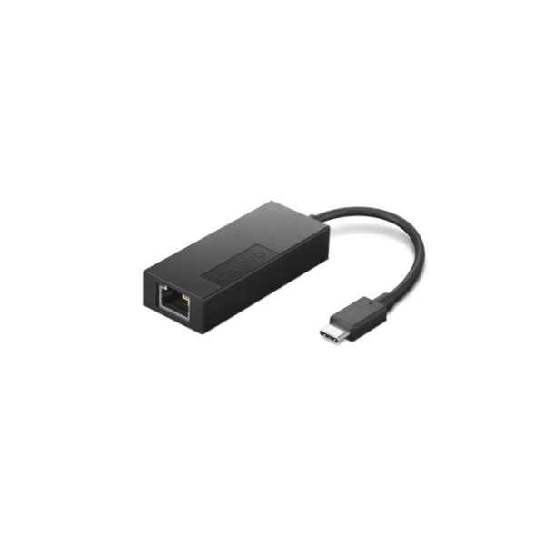 Base para portátil Lenovo con replicador de puertos RJ-45 en color negro. SKU: 4X91H17795