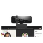 Cámara web Lenovo Essential FHD Gen2 con resolución de 1920 x 1080 píxeles, conexión USB 2.0 en color negro. SKU: 4XC1S15018