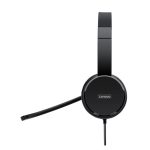 Auricular Lenovo 4XD0X88524 con diadema, alámbrico, ideal para oficina y centro de llamadas, color negro