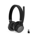 Lenovo Go Wireless ANC, auriculares inalámbricos y alámbricos con diadema para oficina y centro de llamadas, USB Tipo C, Bluetooth, con base de carga, color negro, SKU 4XD1C99222