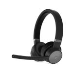 Lenovo Go Wireless ANC, auriculares inalámbricos y alámbricos con diadema para oficina y centro de llamadas, USB Tipo C, Bluetooth, con base de carga, color negro, SKU 4XD1C99222