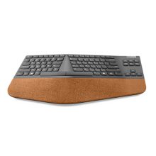 Teclado Lenovo Go Wireless Split para oficina, con conectividad RF inalámbrica, en color gris, distribución en Español. SKU: 4Y41C33775