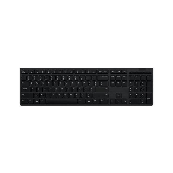 Lenovo teclado inalámbrico Bluetooth español gris Imagen del teclado RF Wireless y Bluetooth Lenovo en color gris, modelo español, SKU 4Y41K04061
