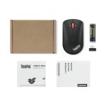 Ratón Lenovo ThinkPad Wireless Compact para oficina, ambidextro, inalámbrico con conexión RF, óptico 2400 DPI, SKU 4Y51D20848