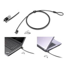 Cable antirrobo Lenovo de 1,52 metros en negro y plata compatible con portátiles SKU 57Y4303