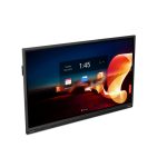 Pantalla táctil Lenovo ThinkVision T75 de 75 pulgadas con resolución 3840 x 2160 Pixeles 4K Ultra HD en color negro. SKU 62F4WA1CEK