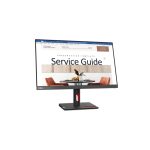 Imagen del monitor Lenovo ThinkVision S24i-30 con pantalla LED de 23.8 pulgadas, resolución 1920 x 1080 píxeles Full HD, color negro. SKU: 63DEKAT3EU